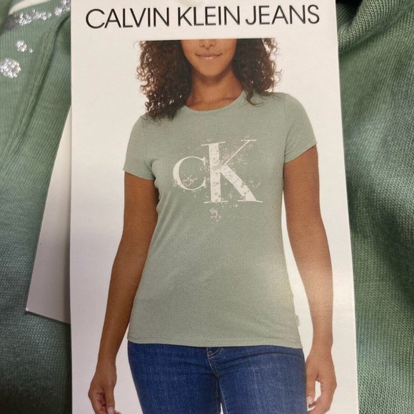 Bundle (2) Calvin Klein T-Shirt + Briggs Linen Blend Shorts Women's Size L Beach - Picture 2 of 13